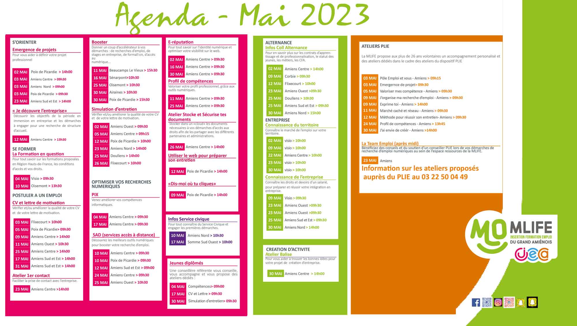 agenda MAI pour site internet