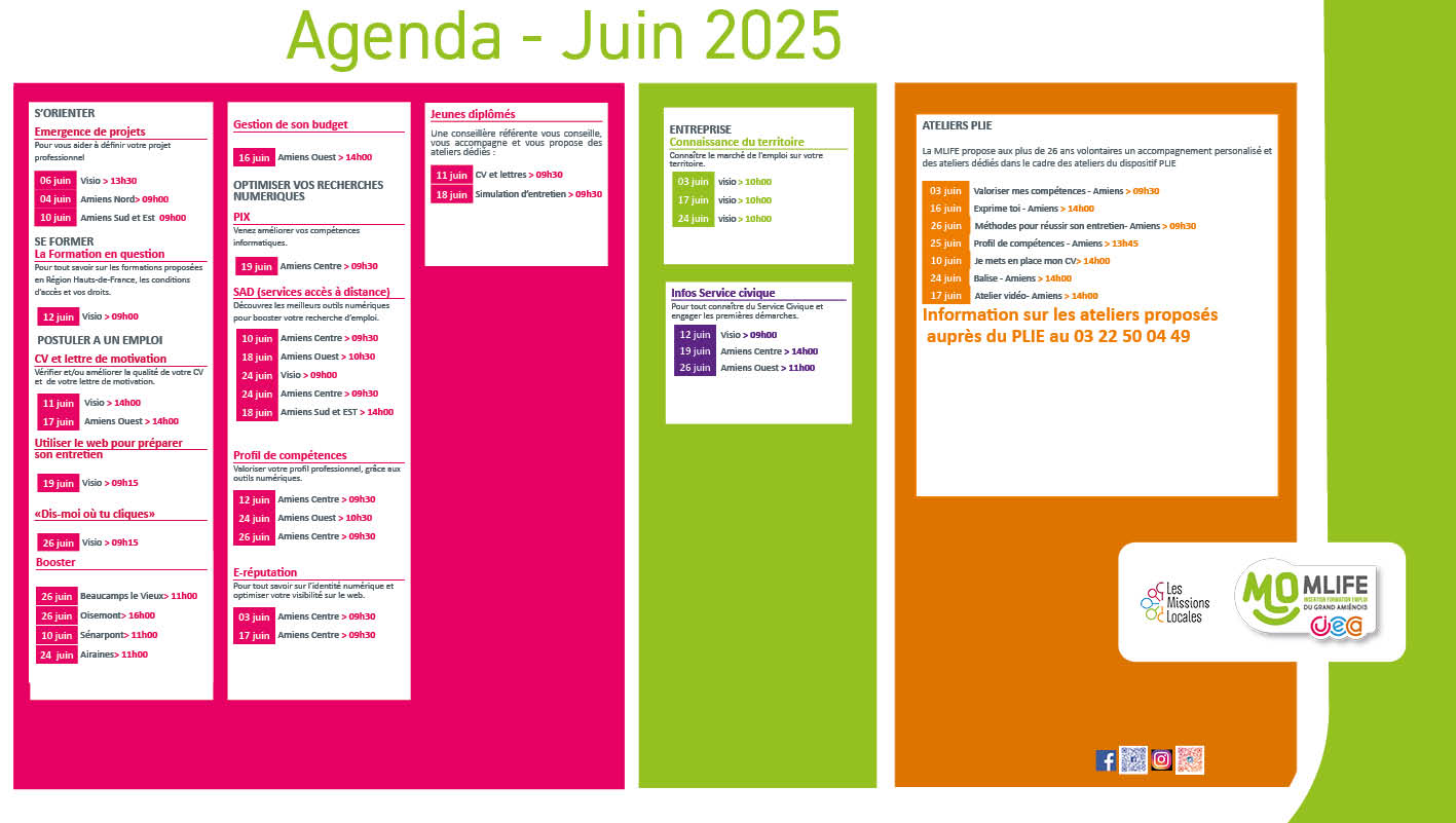 agenda juin